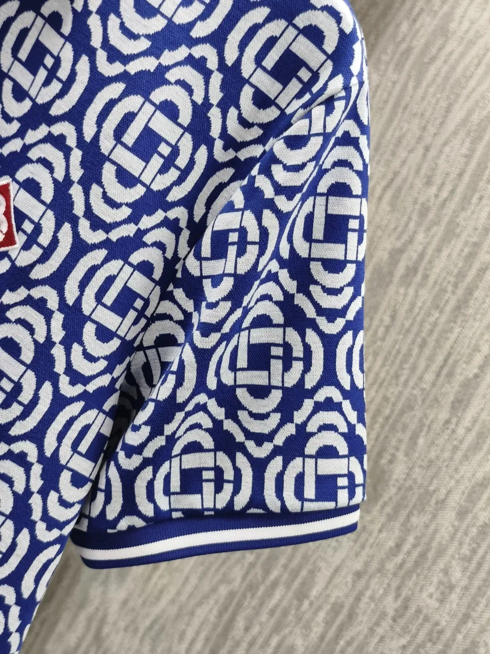 🌈🌈 Casablanca/Casablanca All-over logo jacquard Lapel short-sleeved polo shirt Selected soft waxy terry cotton fabric, fluffy and skin-friendly, breathable and not sweaty Customized fabric using wafer cloth weaving method, jacquard knitting technology, straight cut, smooth, comfortable upper body Breathable, concave and convex three-dimensional sense, fashionable and casual wear Color: Black Sizes:M-3XL